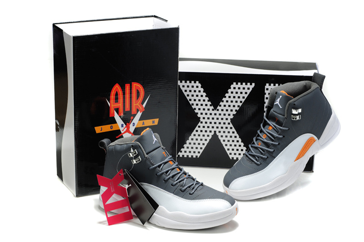 Air Jordan 12 Mens Shoes Aaa Gray/White Online